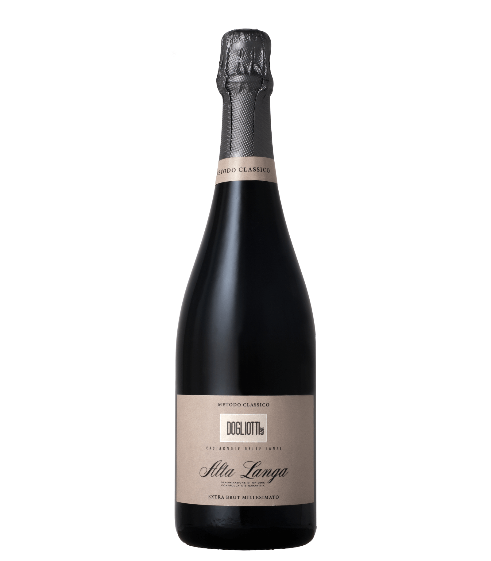 Bottiglia di Alta Langa DOCG Metodo Classico Dogliotti1870