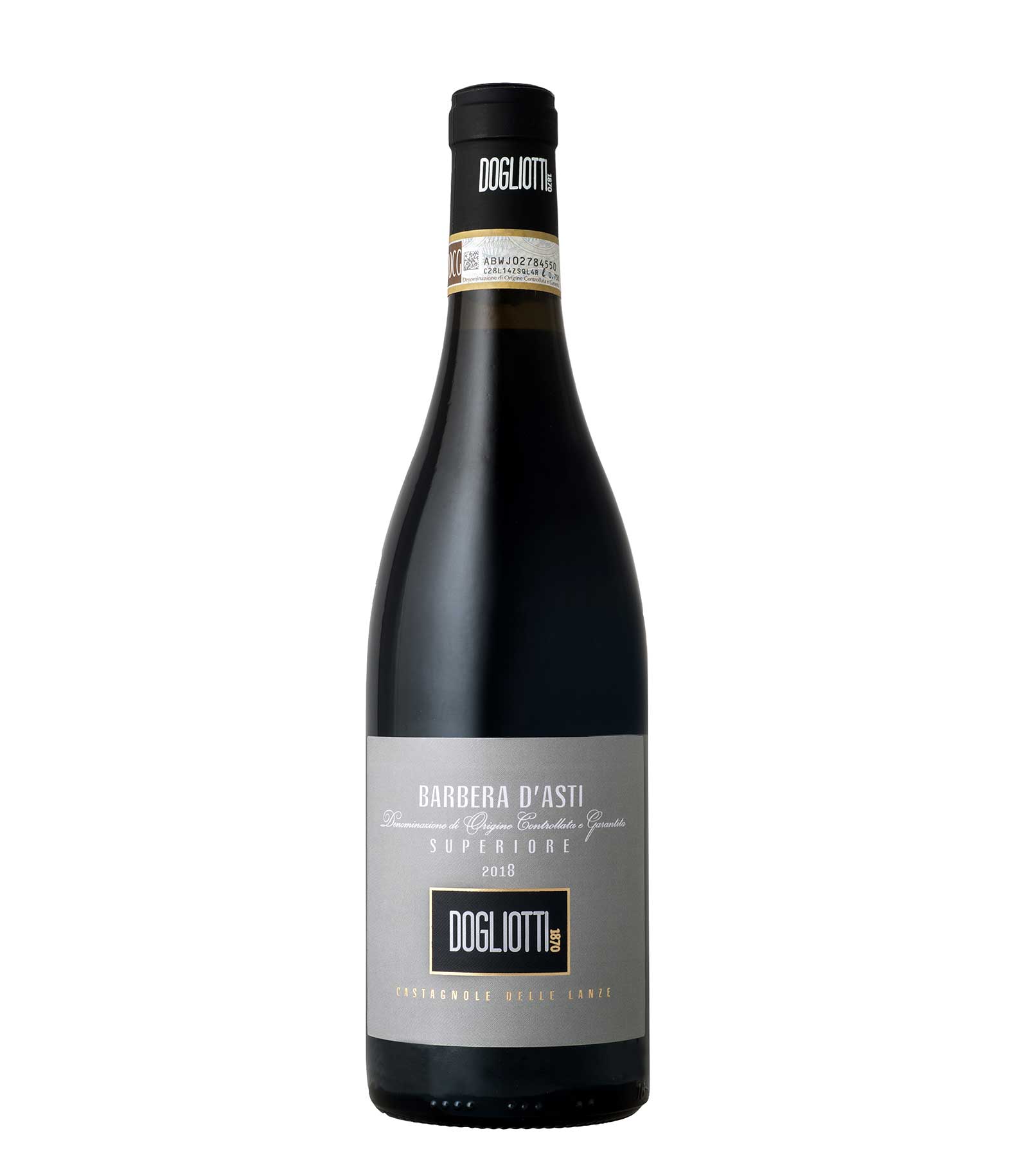 Bottiglia di Barbera d'Asti DOCG Superiore Dogliotti1870