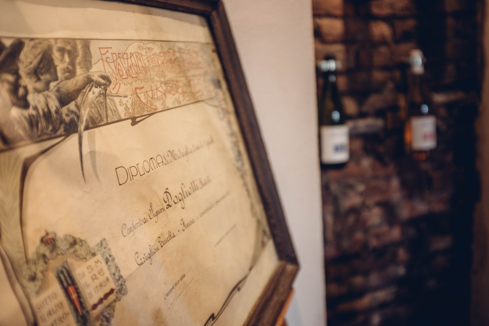 Diploma storico della cantina