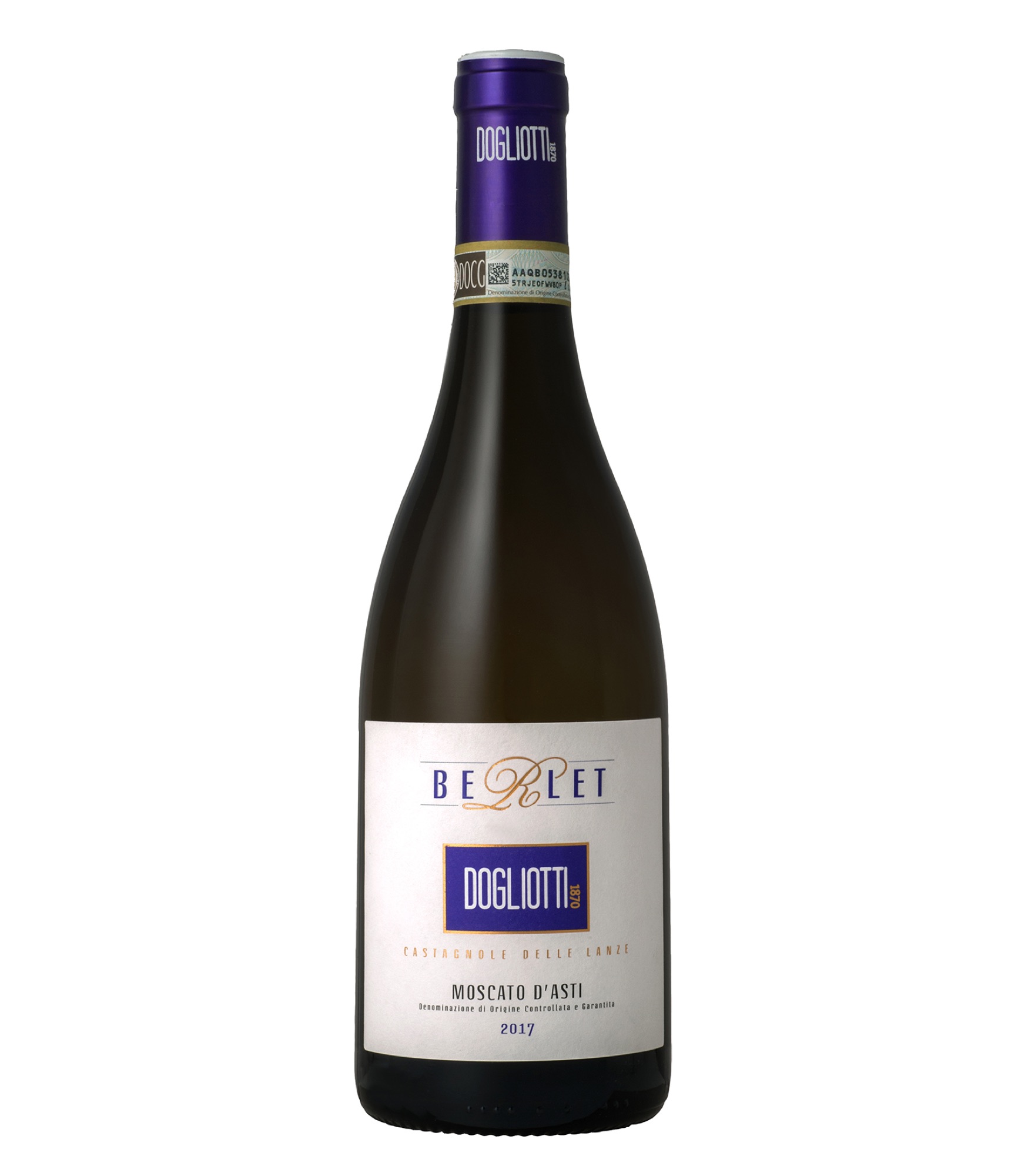 Bottiglia di Moscato d'Asti Berlet DOCG Dogliotti1870