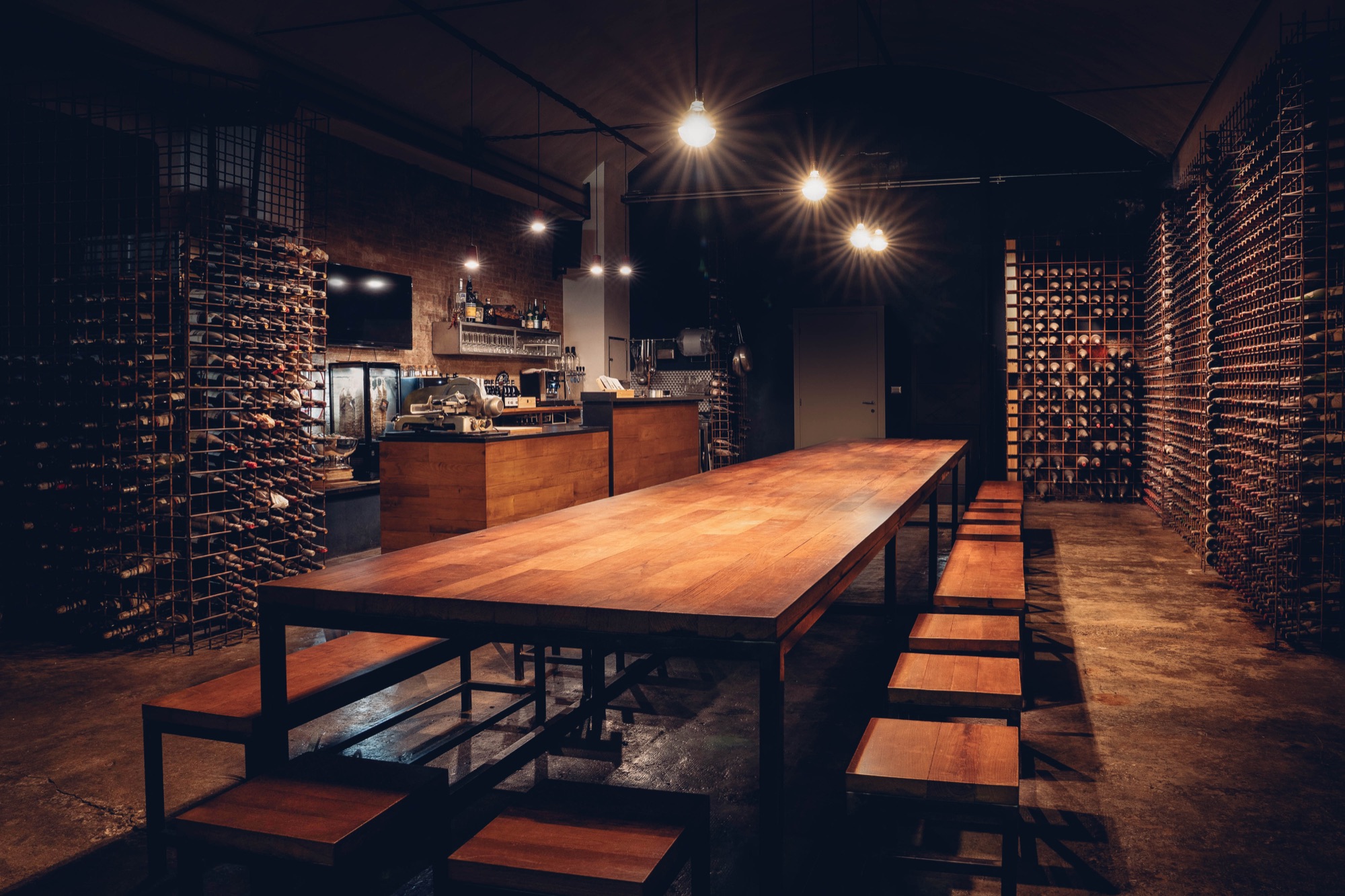 Sala di degustazione nella cantina storica